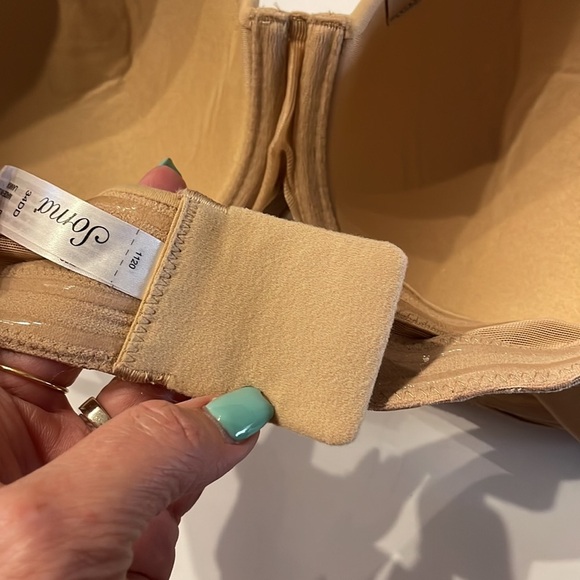 SOMA Embraceable Strapless full coverage bra underwire warm amber / tan 34DD - Picture 5 of 13